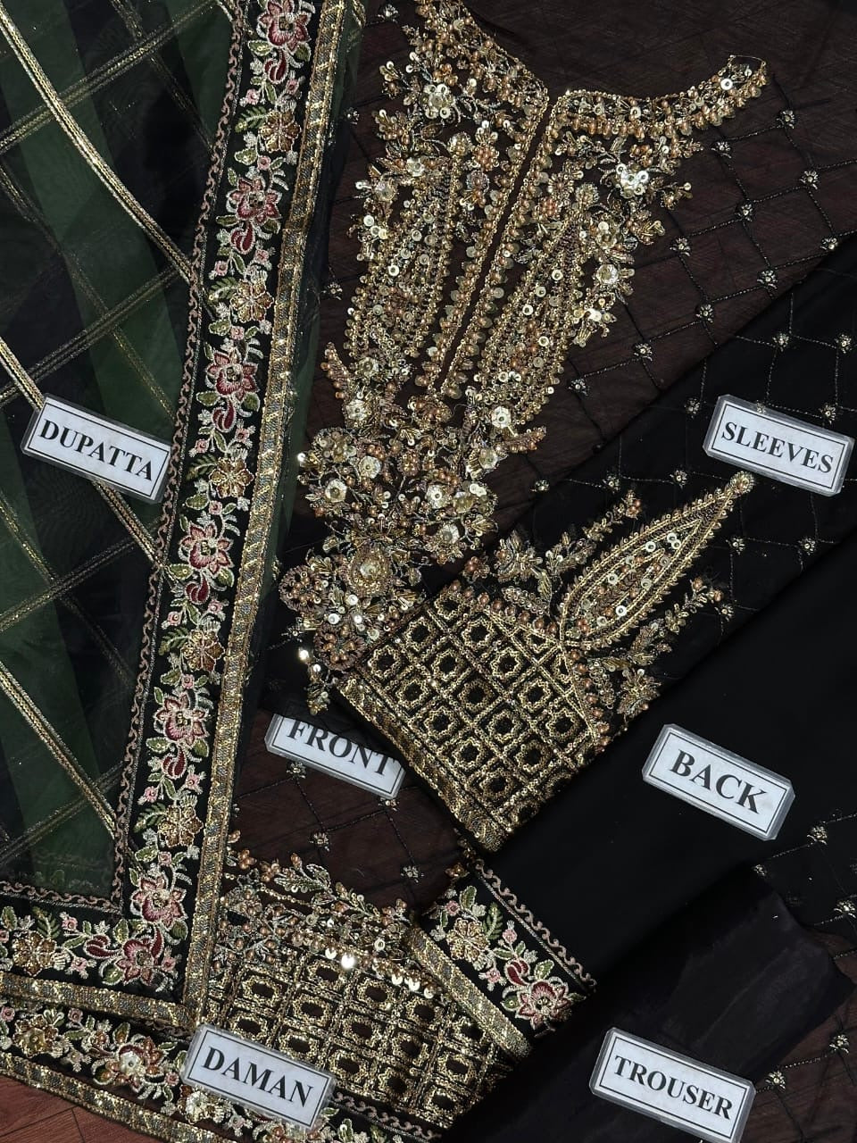 CHARIZMA LUXURY EMBROIDERED CHIFFON - 3 PC UNSTITCHED