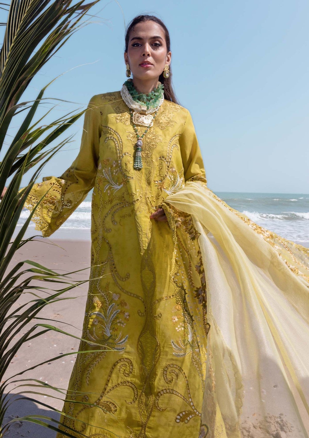 SAIRA SHAKIRA CHIKANKARI EMBROIDERED LAWN - 3 PC UNSTITCHED