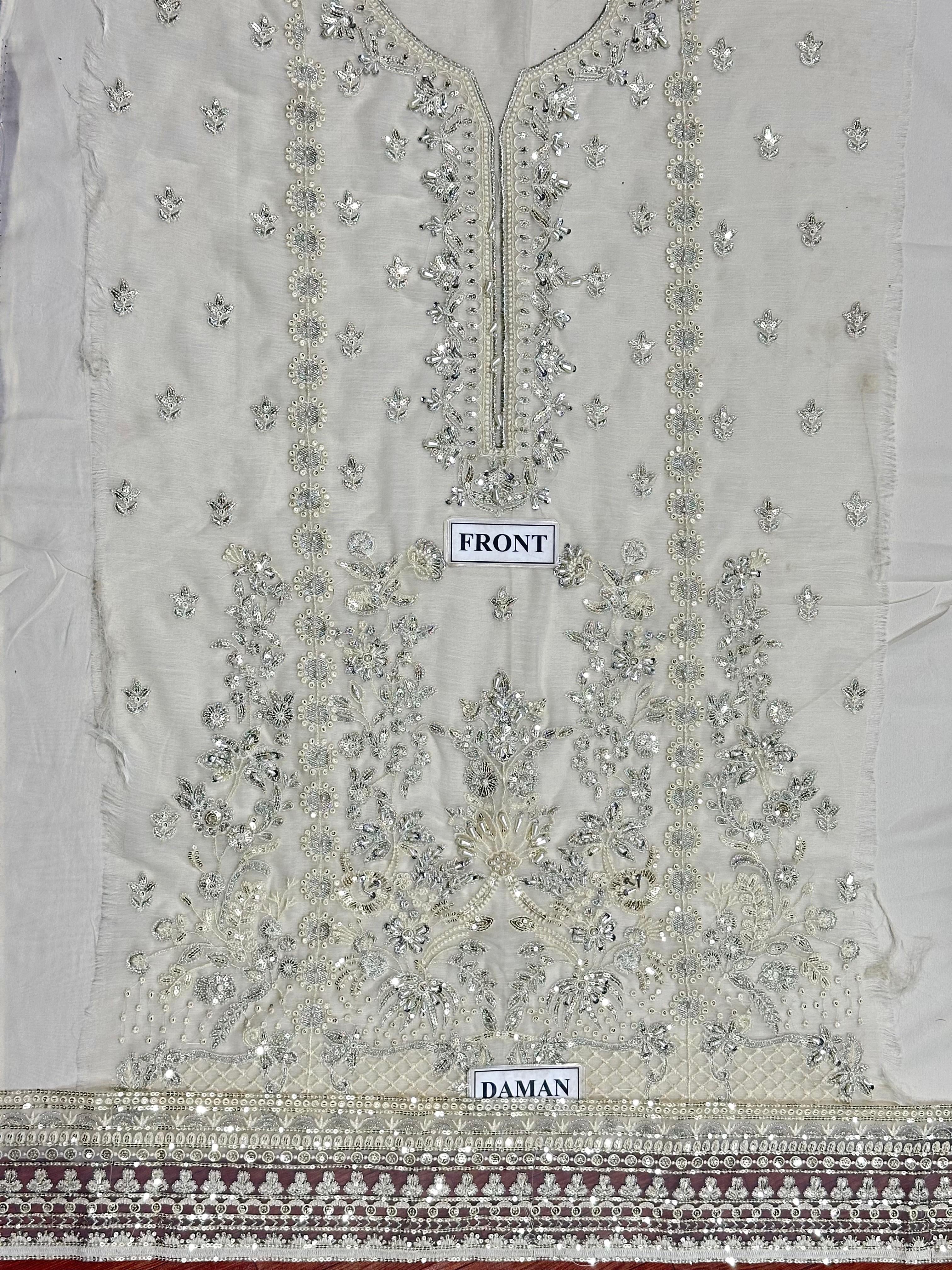 GULAAL LUXURY EMBROIDERED CHIFFON - 3 PC UNSTITCHED