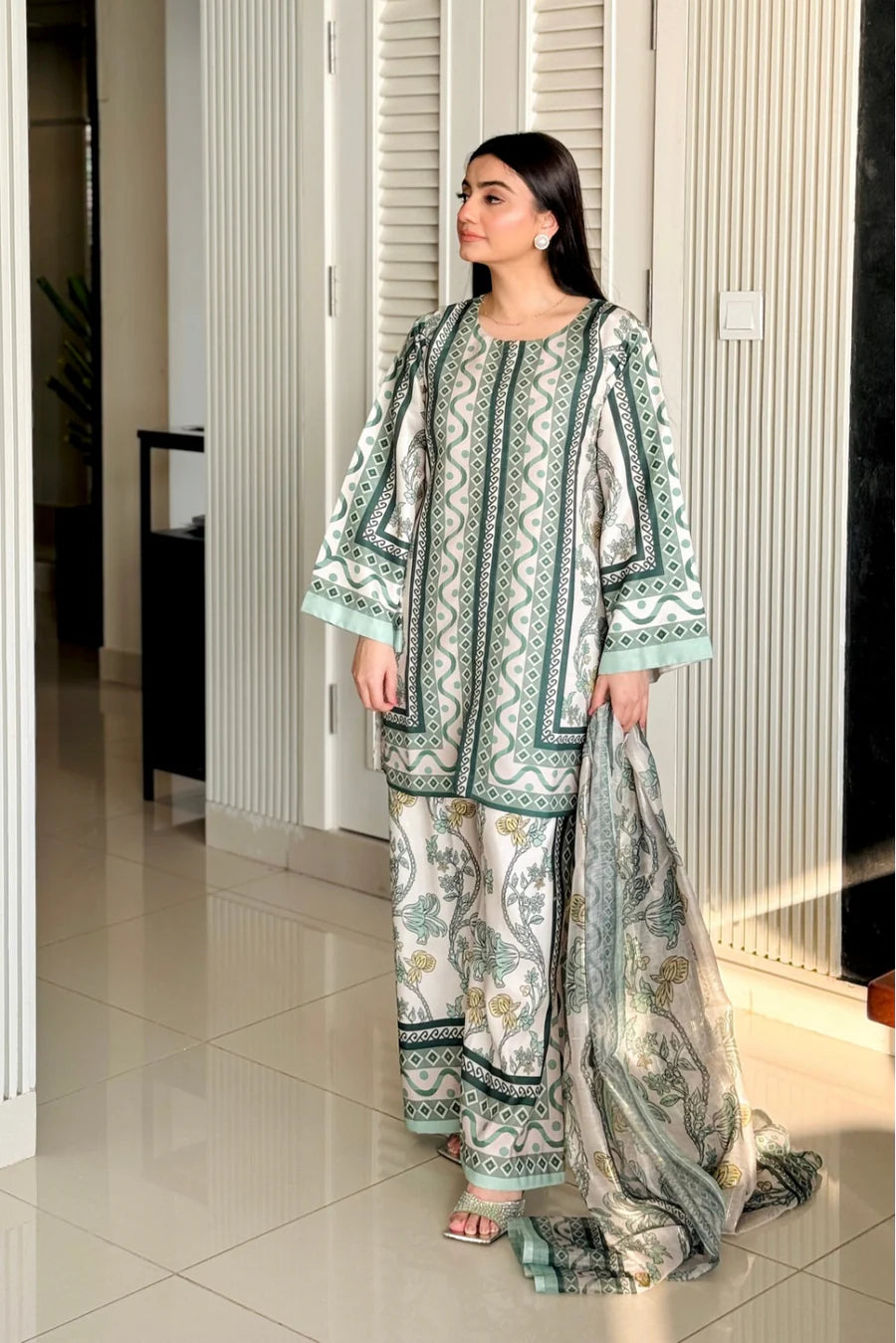 HOORAIN’S PRET DIGITAL PRINTED RAW SILK - 3 PC STITCHED