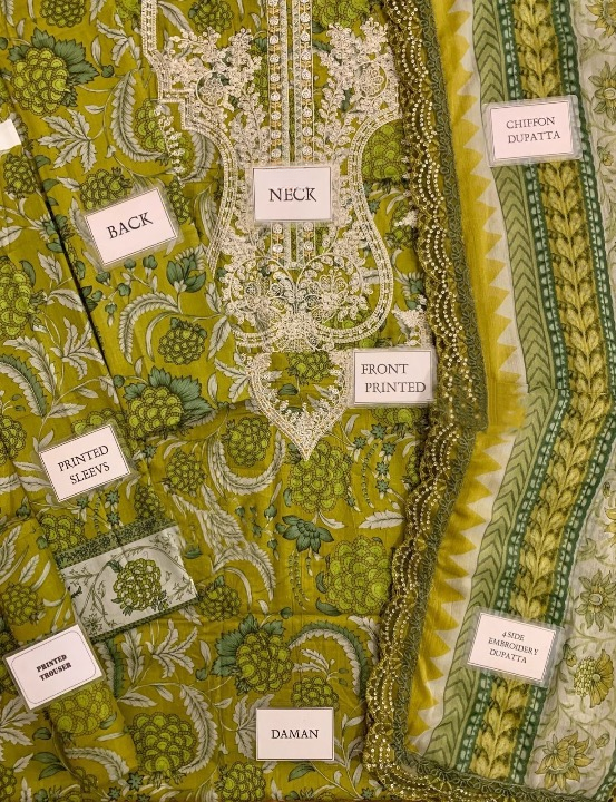 MARIA B FORMALS PRINTED EMBROIDERED LAWN - 3 PC UNSTITCHED