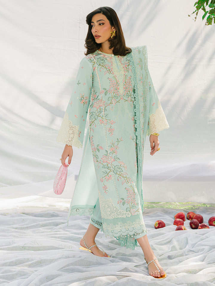 BIN ILYAS EMBROIDERED LAWN - 3 PC UNSTITCHED