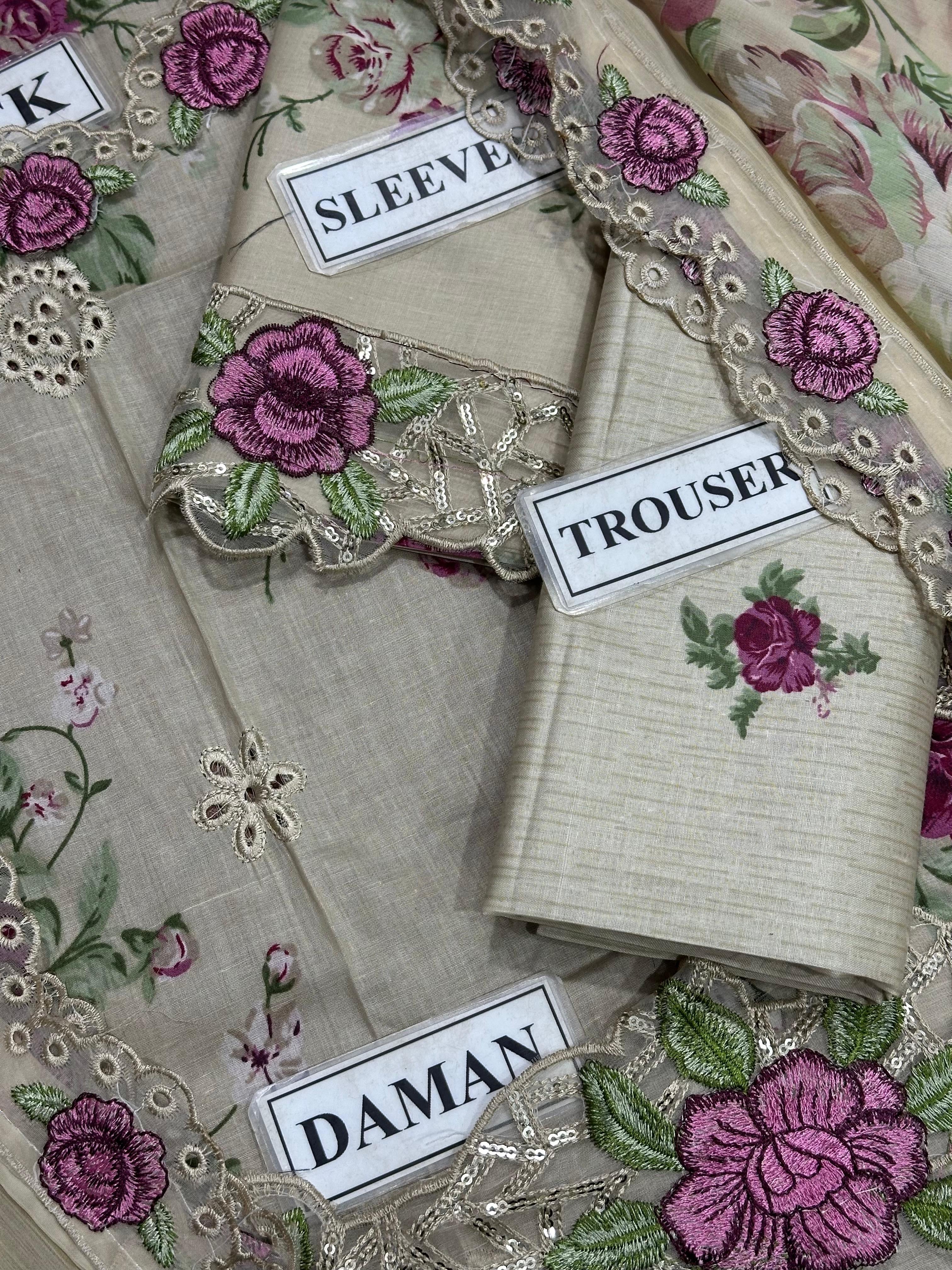 IZNIK EMBROIDERED LAWN - 3 PC UNSTITCHED