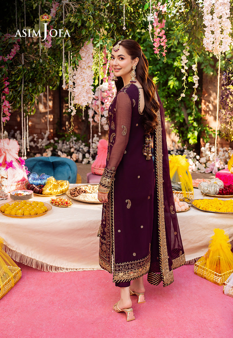 ASIM JOFA EMBROIDERED CHIFFON - 3 PC UNSTITCHED