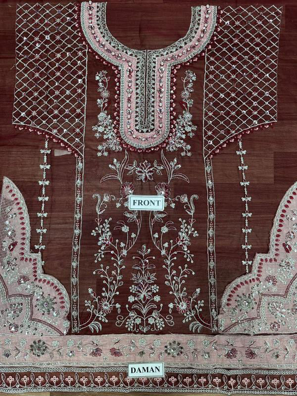 MARIA B LUXURY WEDDING EMBROIDERED CHIFFON - 3 PC UNSTITCHED