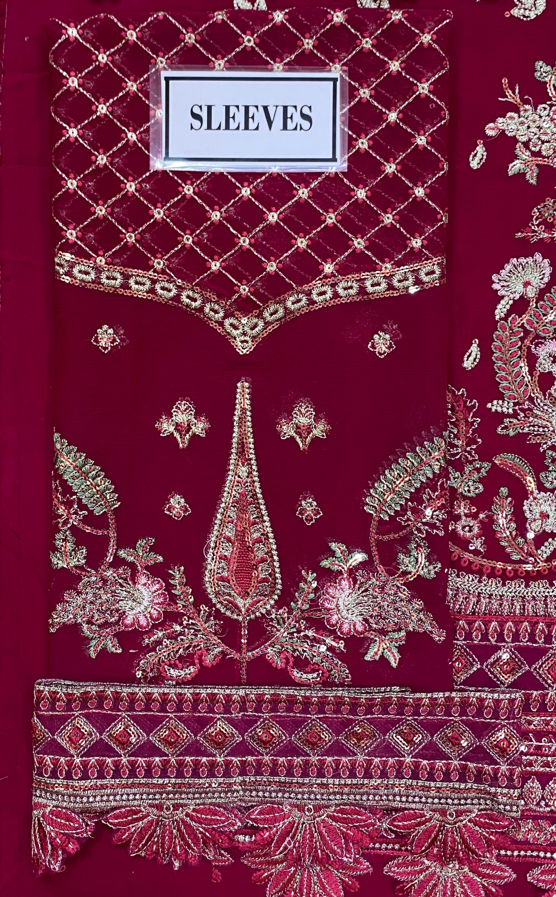 GULAAL LUXURY EMBROIDERED CHIFFON - 3 PC UNSTITCHED