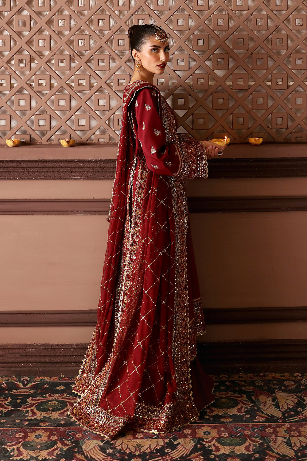 AFROZEH LUXURY WEDDING EMBROIDERED SILK - 3 PC UNSTITCHED
