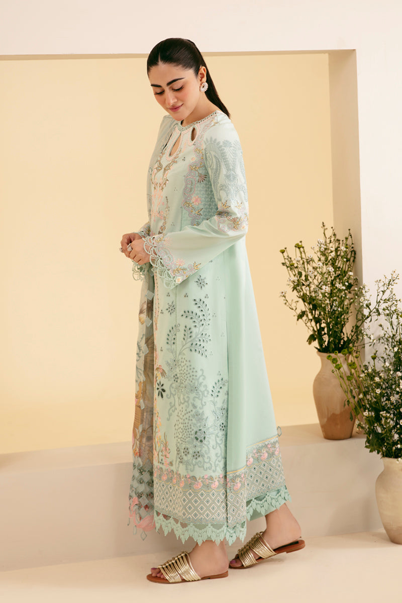 QALAMKAR EMBROIDERED CHIKANKARI LAWN - 3 PC UNSTITCHED