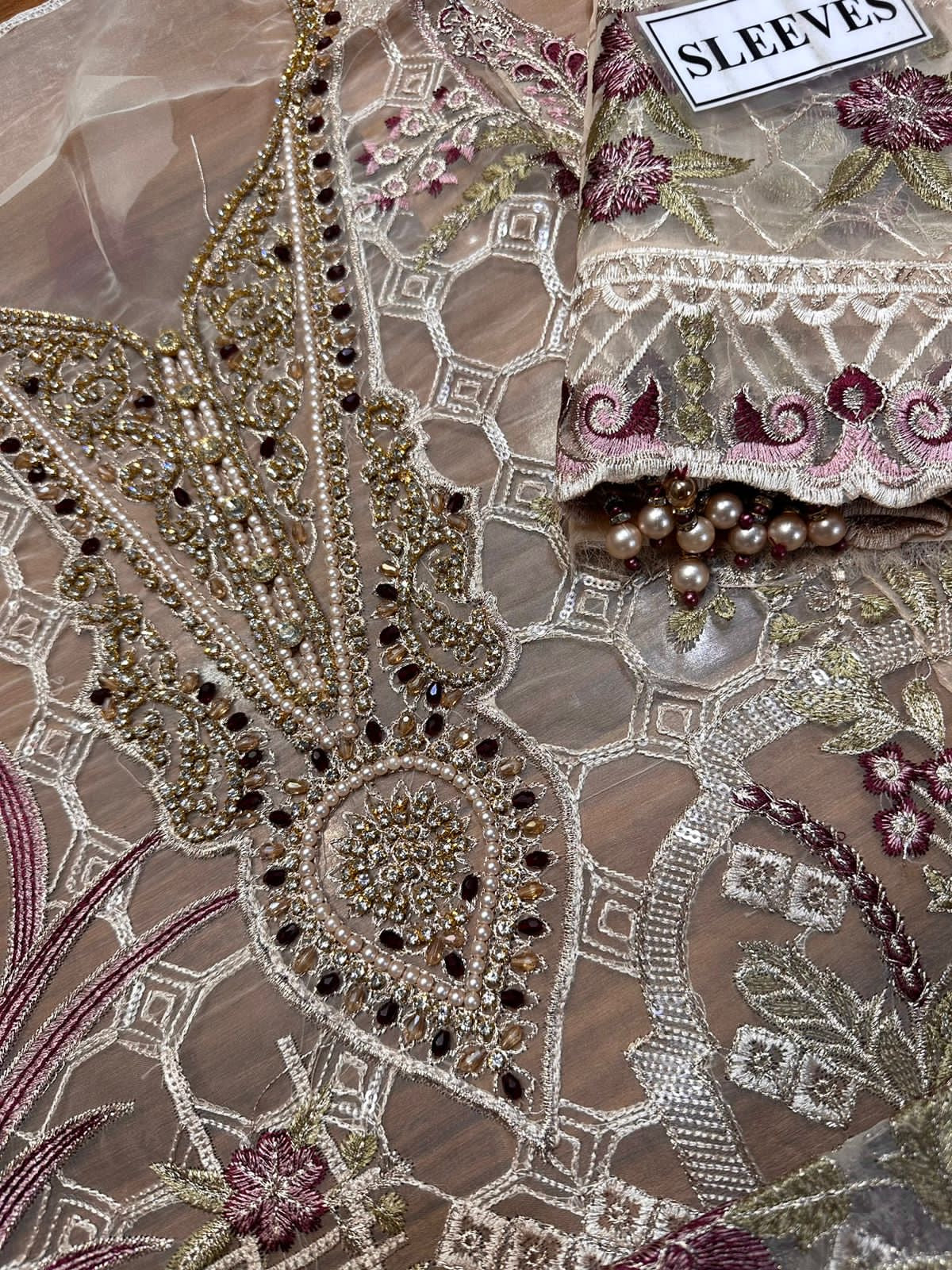 RAMSHA EMBROIDERED ORGANZA - 3 PC UNSTITCHED