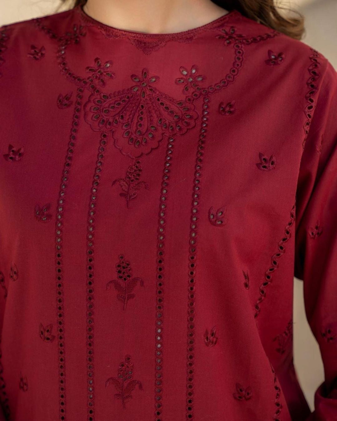 HOORAIN’S PRET EMBROIDERED CHIKANKARI COTTON - 2 PC STITCHED