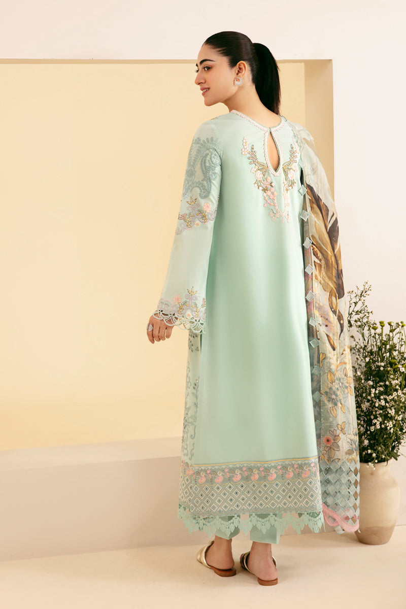 QALAMKAR EMBROIDERED CHIKANKARI LAWN - 3 PC UNSTITCHED