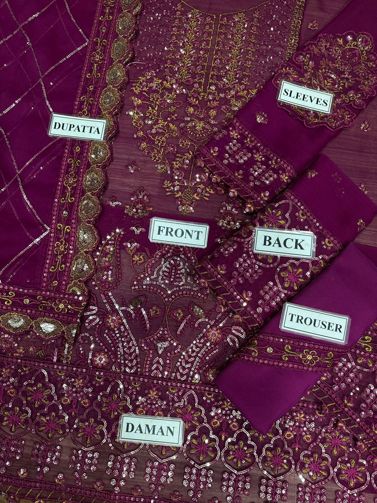 ASIM JOFA EMBROIDERED CHIFFON - 3 PC UNSTITCHED