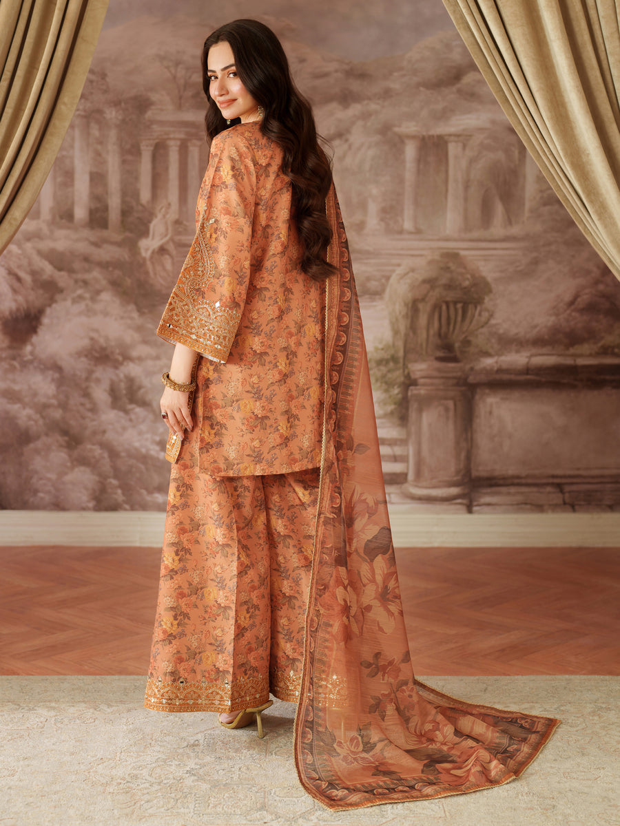 MOHAGNI EMBROIDERED LAWN - 3 PC UNSTITCHED
