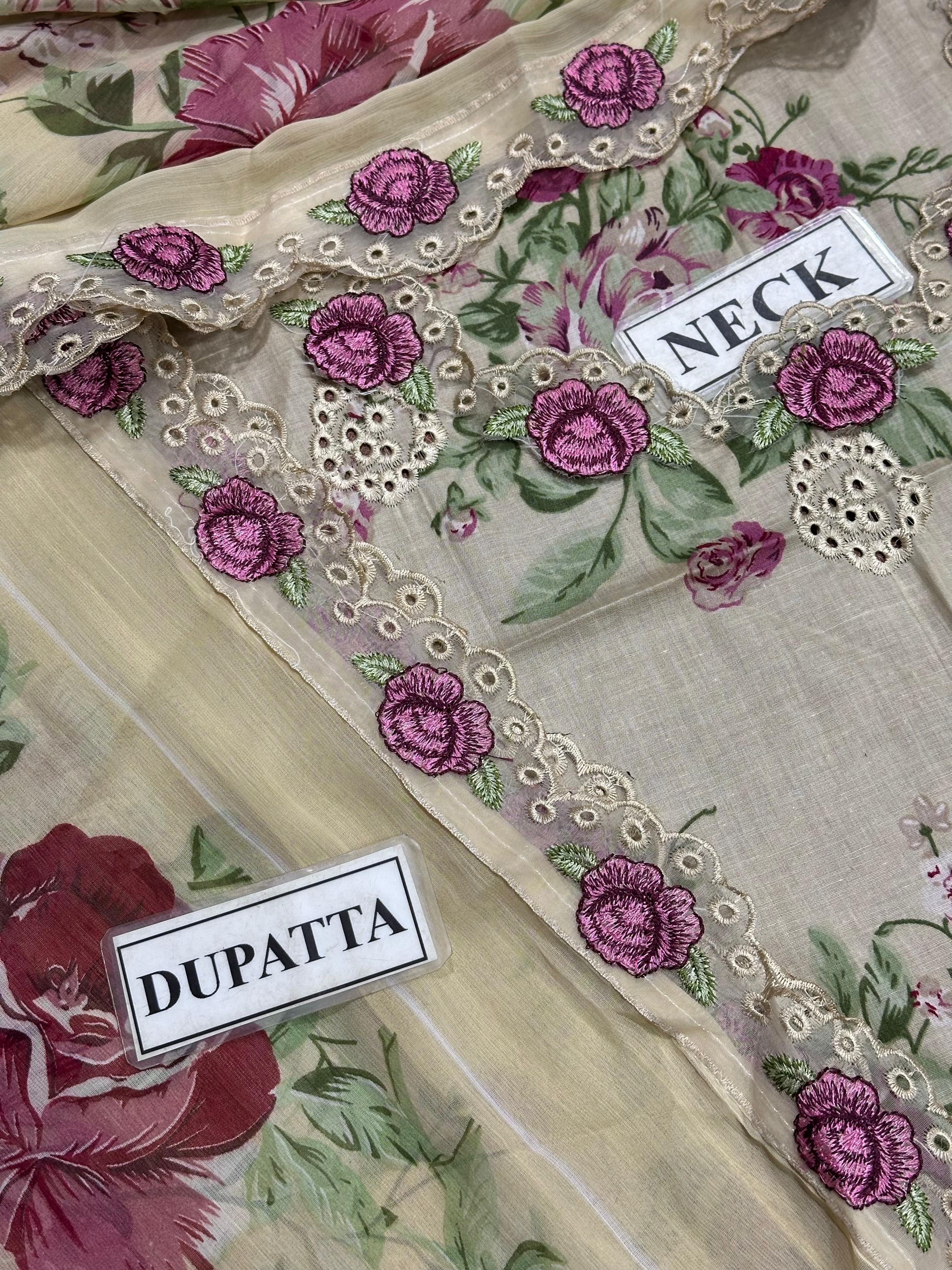 IZNIK EMBROIDERED LAWN - 3 PC UNSTITCHED