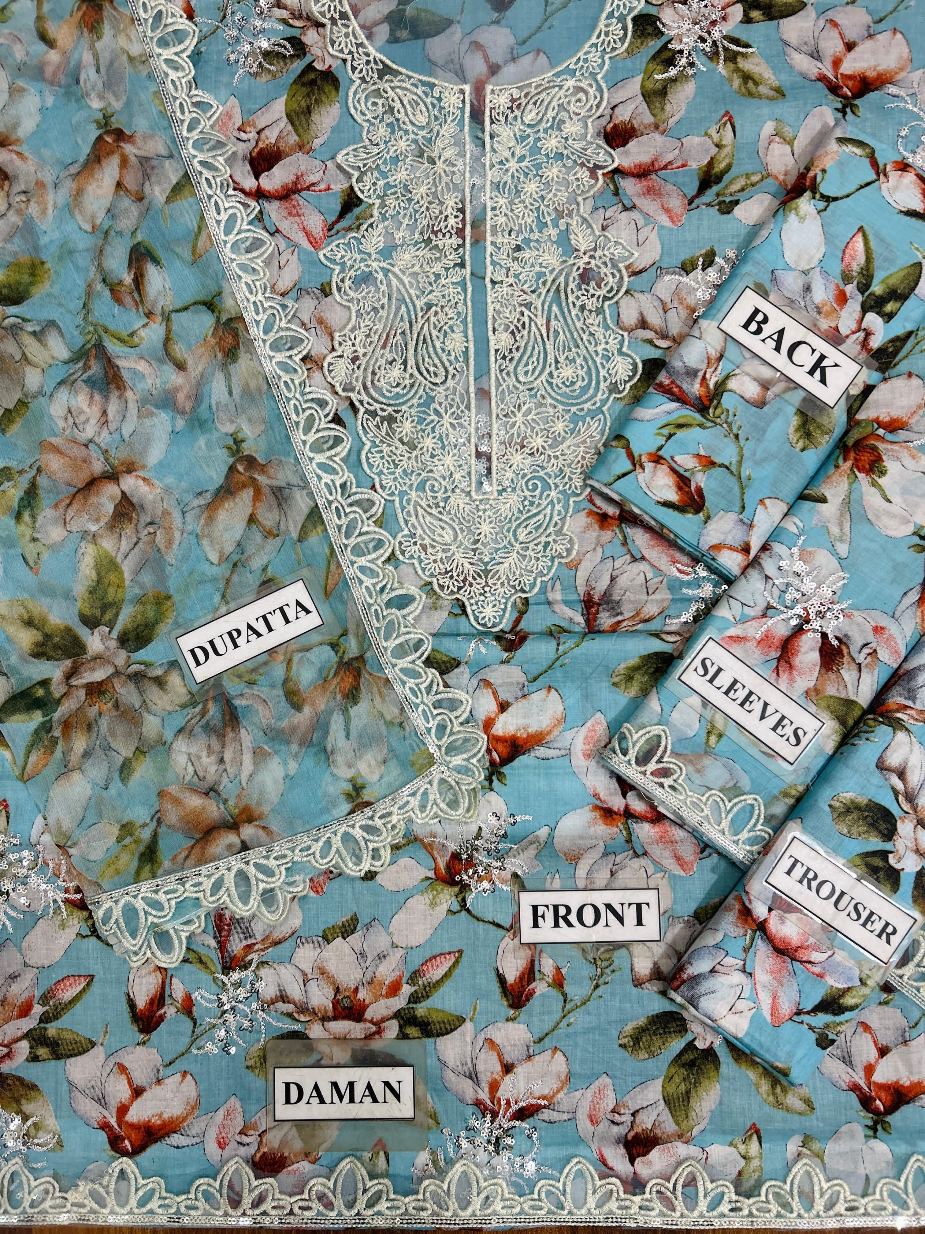 ANEELA’S EMBROIDERED LAWN - 3 PC UNSTITCHED