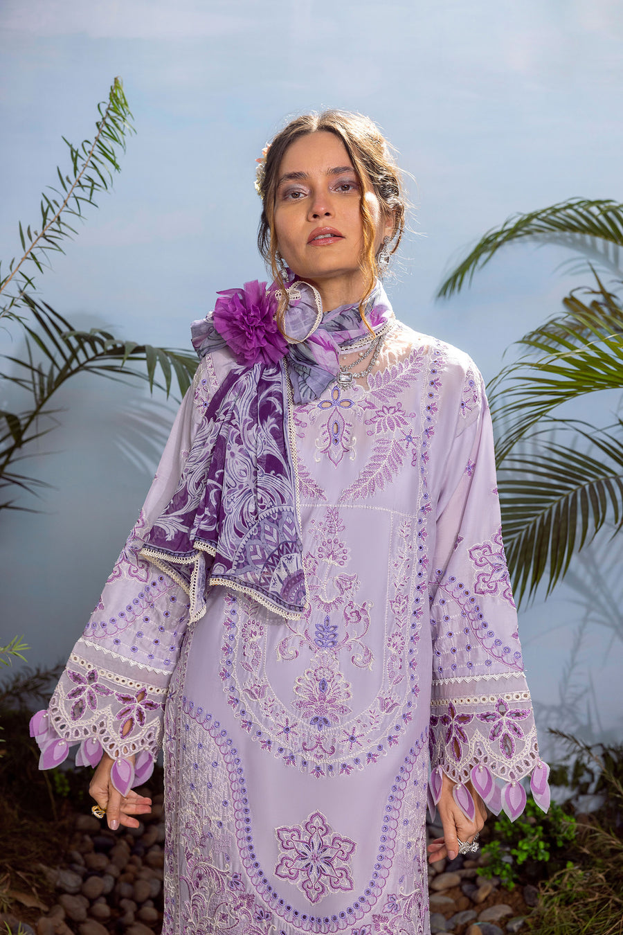 ADAN LIBAS EMBROIDERED LAWN - 3 PC UNSTITCHED