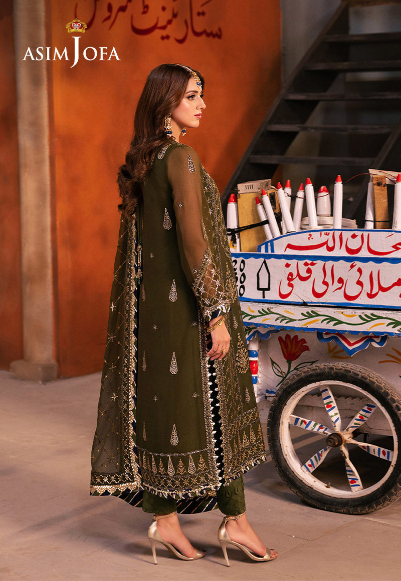 ASIM JOFA EMBROIDERED CHIFFON - 3 PC UNSTITCHED