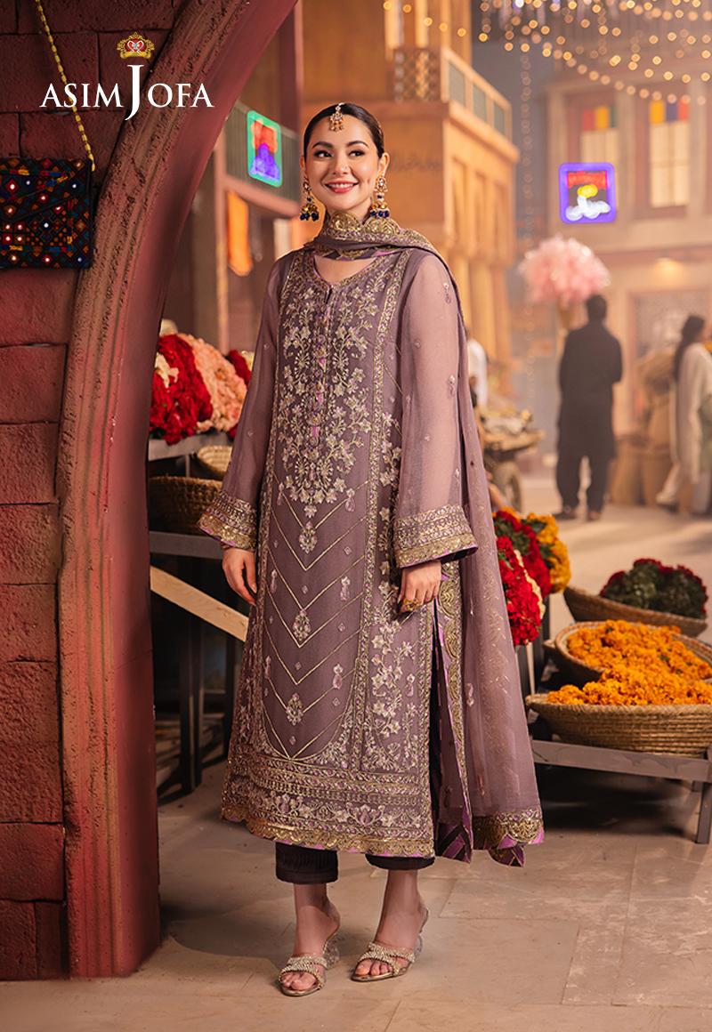 ASIM JOFA EMBROIDERED CHIFFON - 3 PC UNSTITCHED