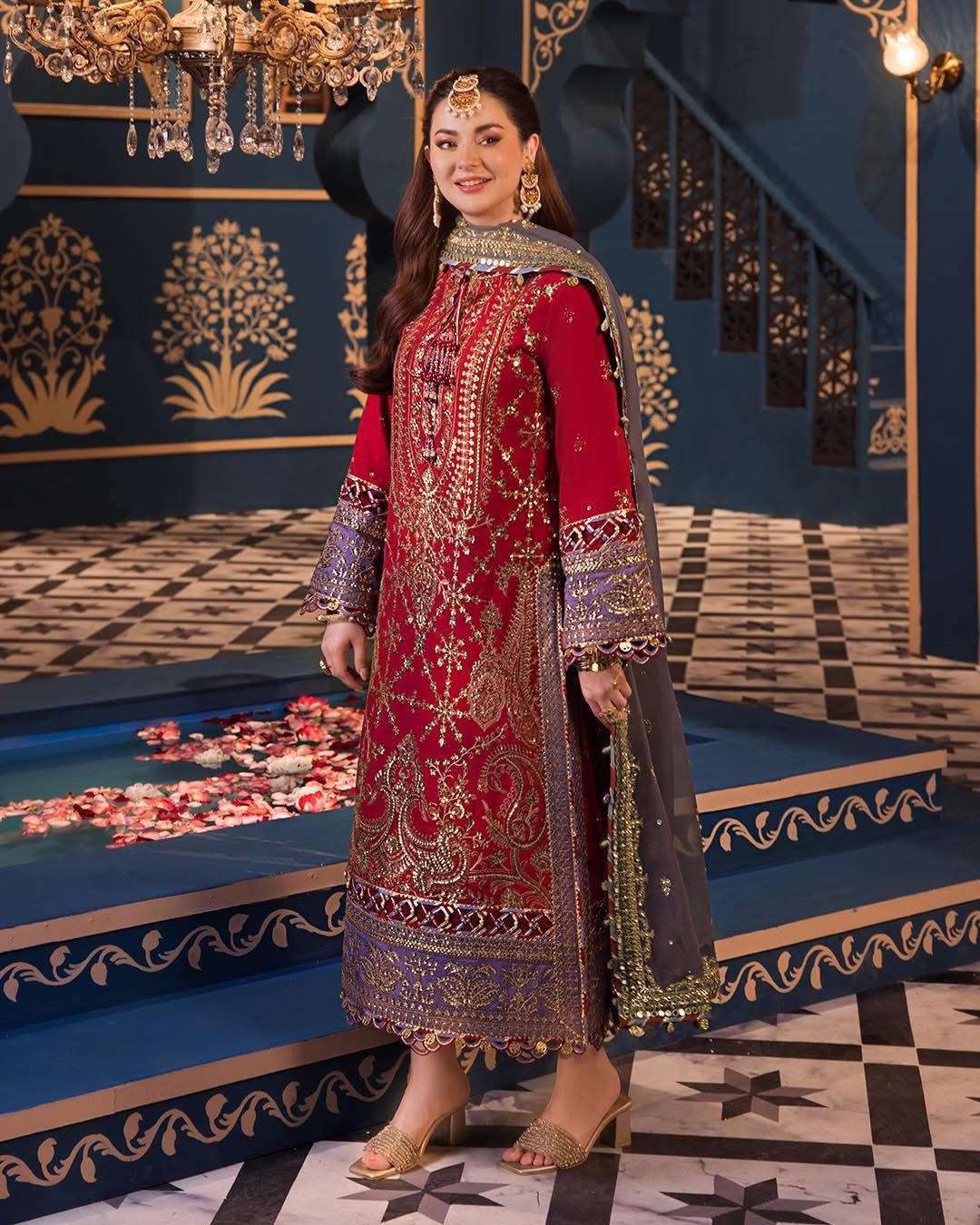 ASIM JOFA EMBROIDERED SEMI PURE CHIFFON - 3 PC UNSTITCHED