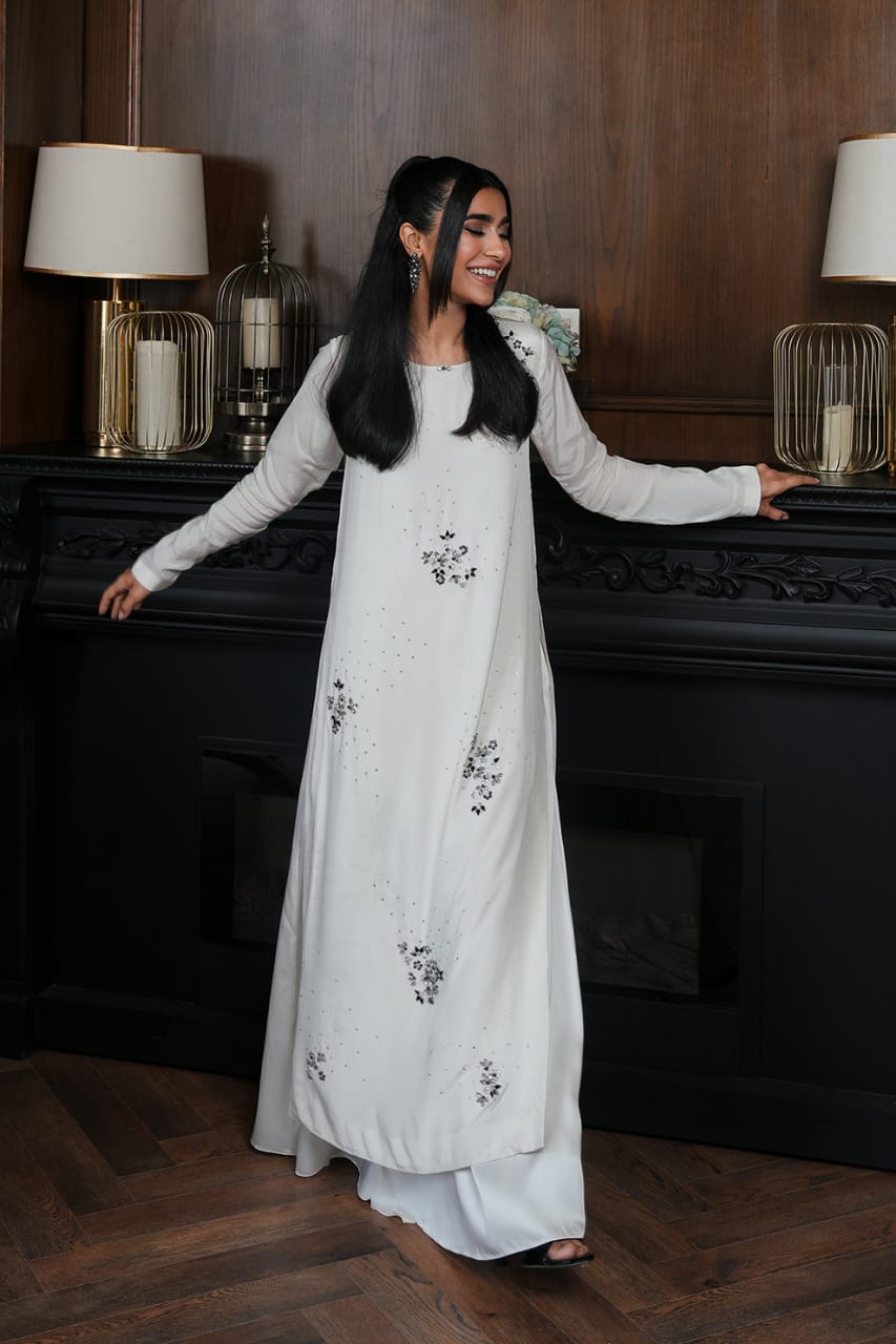 LULUSAR EMBROIDERED HANDMADE RAW SILK DRESS - 3 PC UNSTITCHED