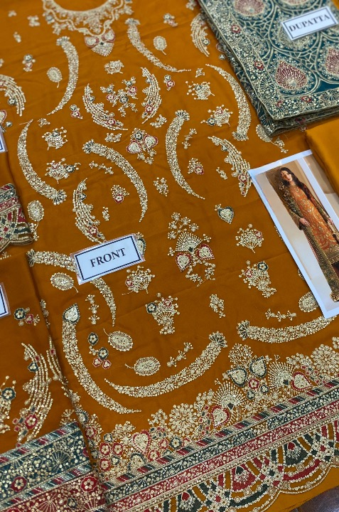 JAZMIN LUXURY EMBROIDERED CHIFFON - 3 PC UNSTITCHED