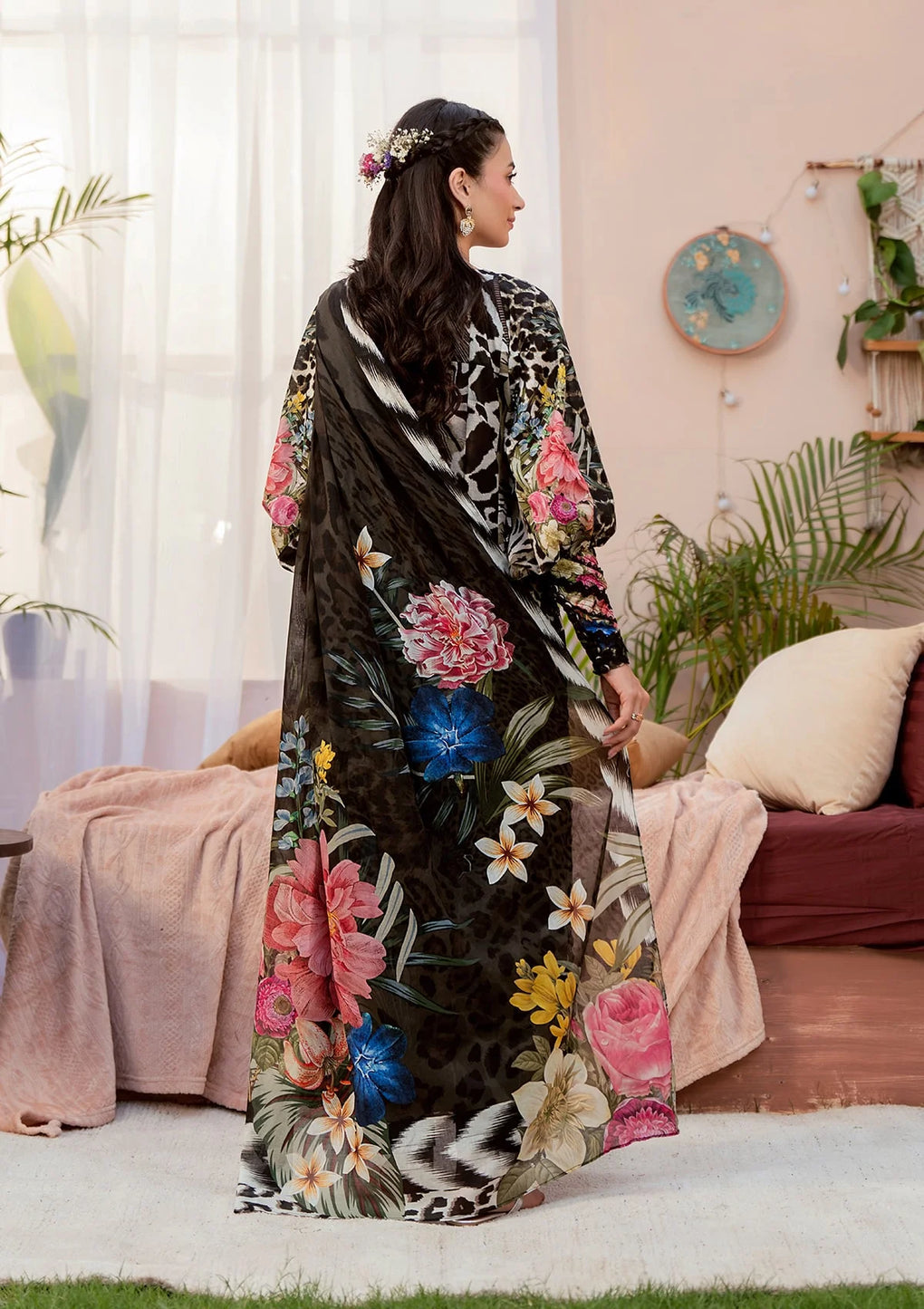 ELAF DIGITAL PRINTED SILK - 3 PC UNSTITCHED