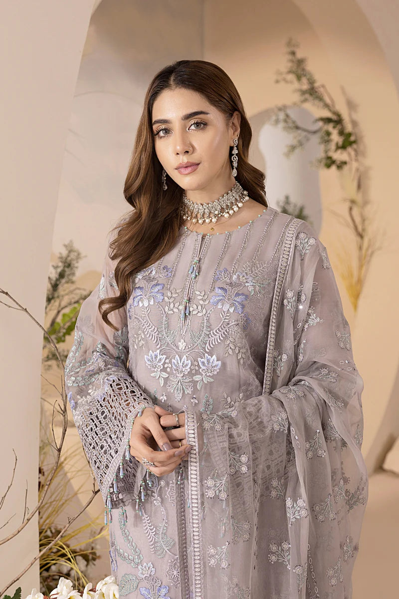 LAVISH PREMIUM LUXURY WEDDING EMBROIDERED CHIFFON - 3 PC UNSTITCHED