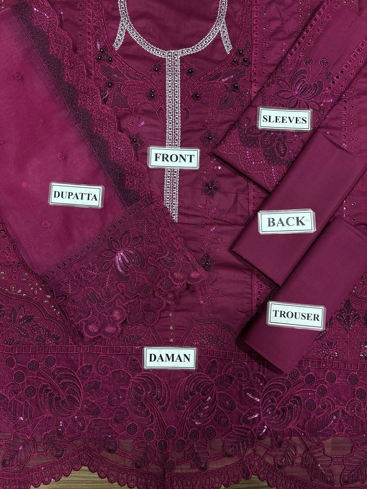 MARIA B LUXURY EMBROIDERED CHIKANKARI LAWN - 3 PC UNSTITCHED