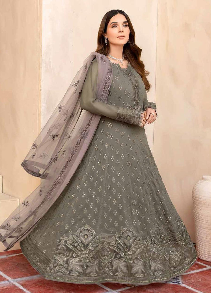 FLOSSIE LUXURY EMBROIDERED CHIFFON - 3 PC UNSTITCHED