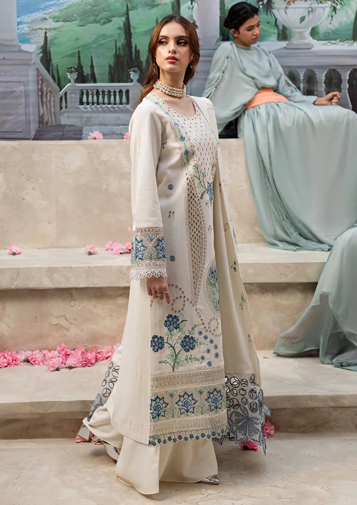 JAZMIN LUXURY CHIKANKARI EMBROIDERED LAWN - 3 PC UNSTITCHED