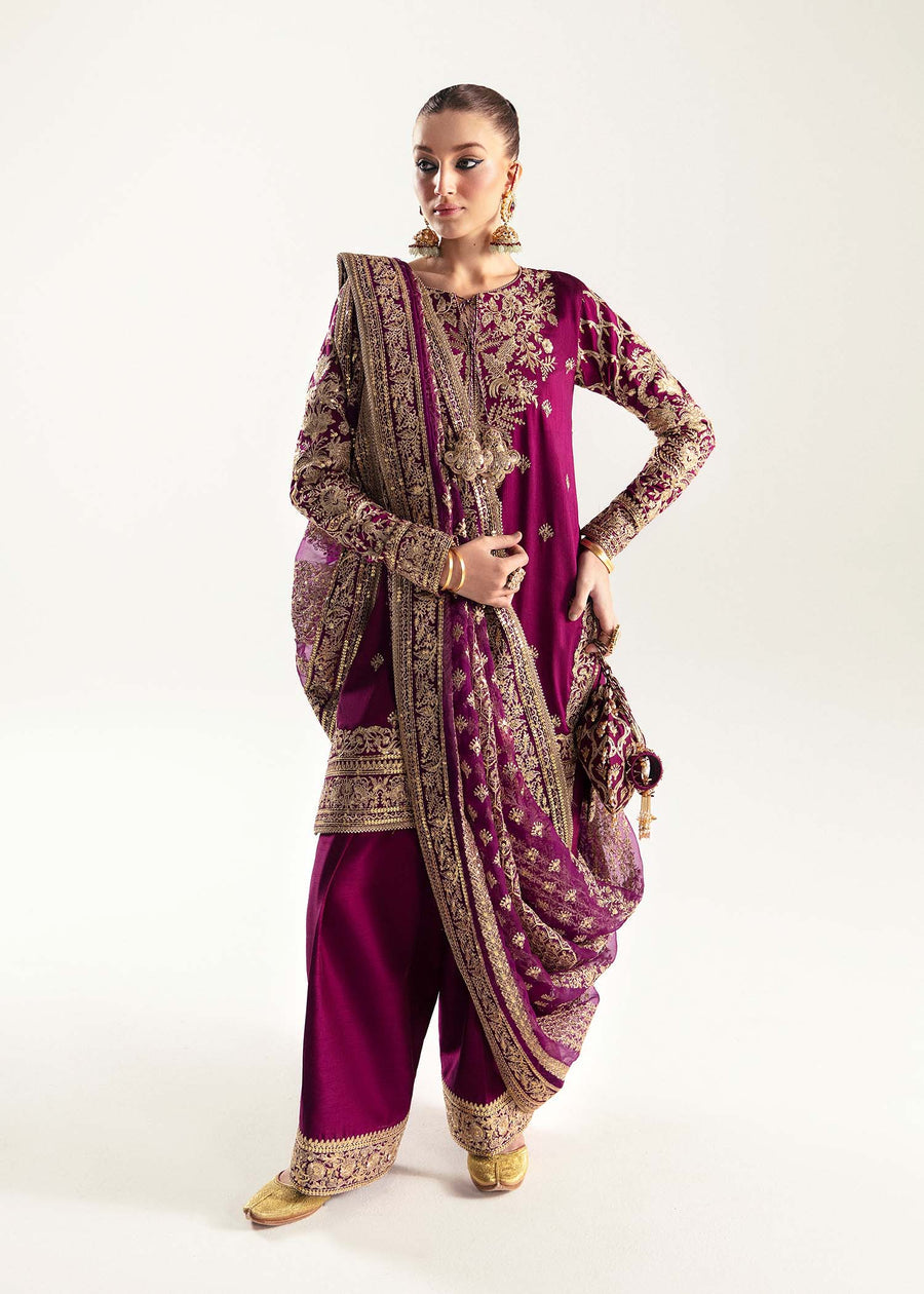KANWAL MALIK LUXURY WEDDING EMBROIDERED ORGANZA - 3 PC UNSTITCHED