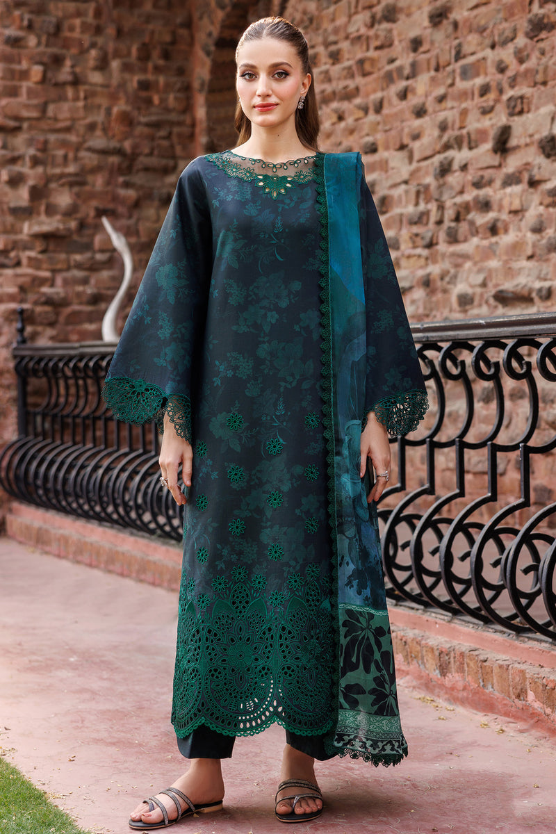 FARASHA CHIKANKARI EMBROIDERED LAWN - 3 PC UNSTITCHED