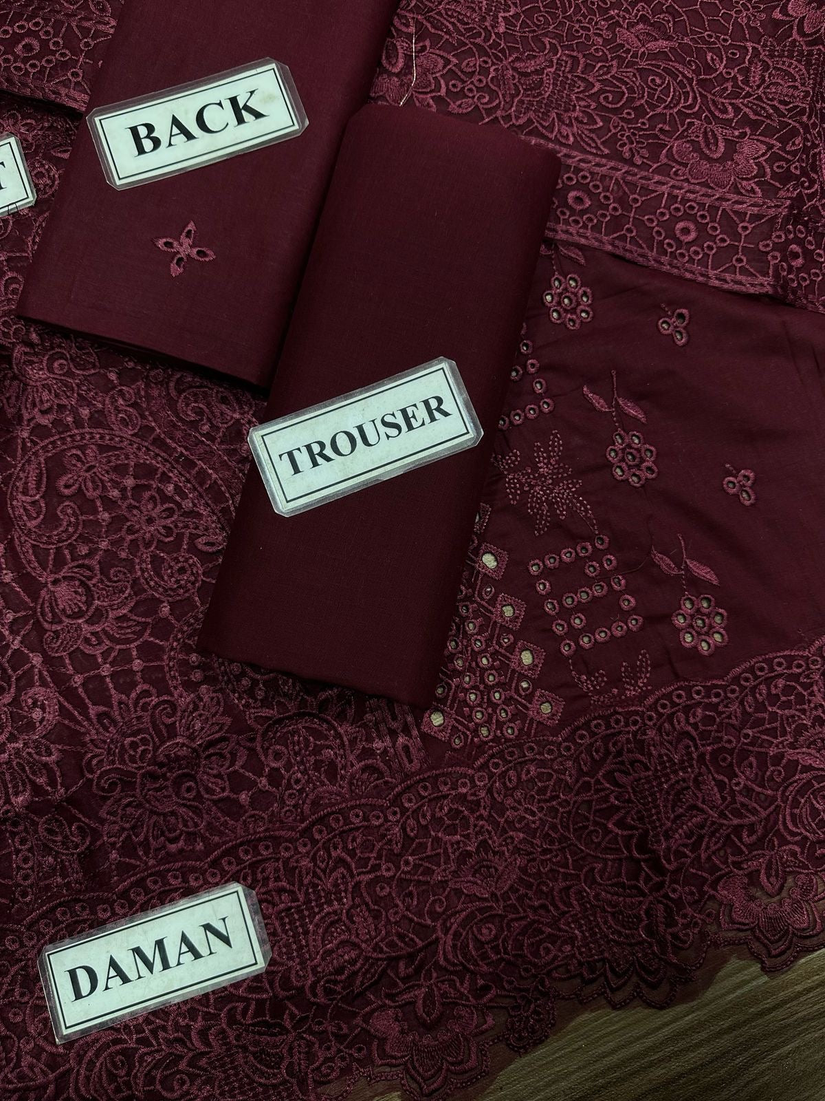MAHNUR LUXURY EMBROIDERED CHIKANKARI LAWN - 3 PC UNSTITCHED