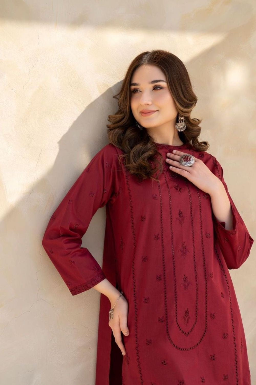 HOORAIN’S PRET EMBROIDERED CHIKANKARI COTTON - 2 PC STITCHED