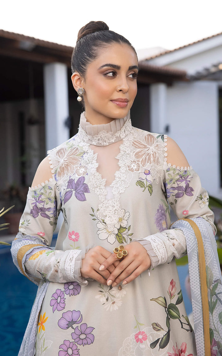 ASIFA NABEEL EMBROIDERED SWISS LAWN - 3 PC UNSTITCHED