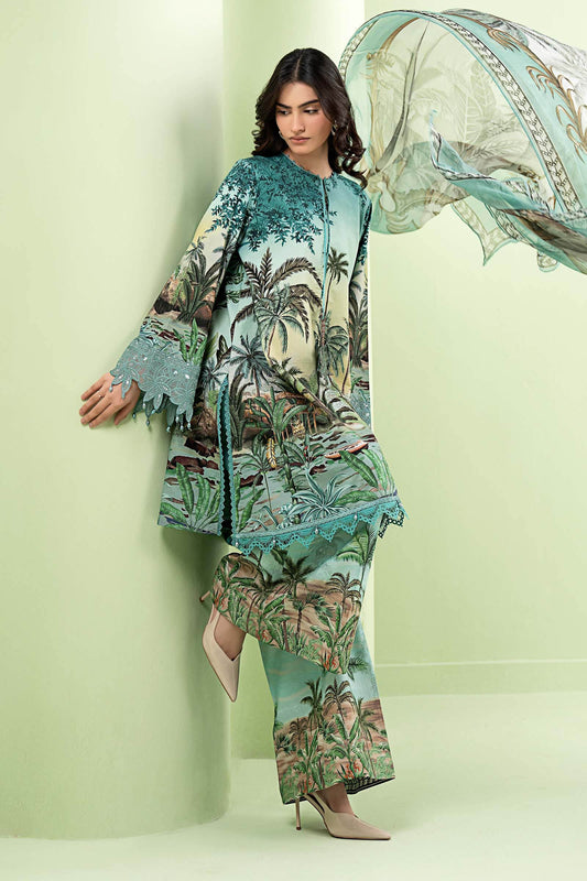 MARIA B DIGITAL PRINTED LAWN EMBROIDERED - 3 PC UNSTITCHED