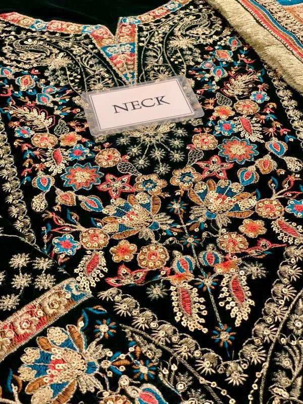 JAZMIN LUXURY 9000 MICRO VELVET EMBROIDERED - 3 PC UNSTITCHED