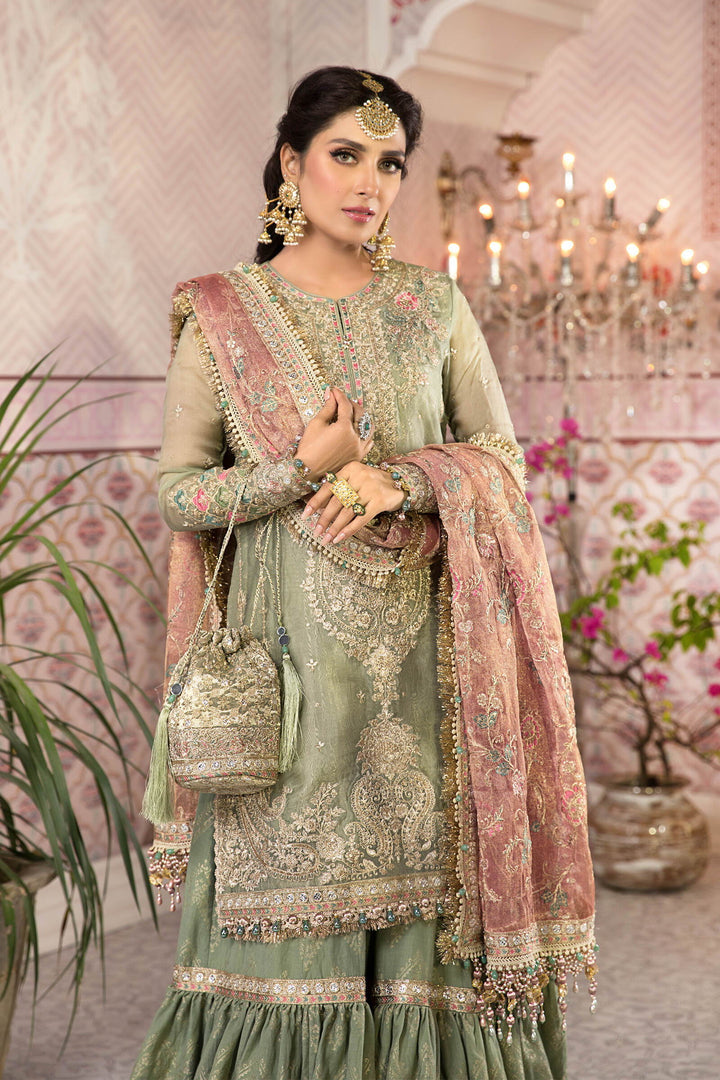 MARIA B LUXURY WEDDING EMBROIDERED SEMI PURE CHIFFON - 3 PC UNSTITCHED