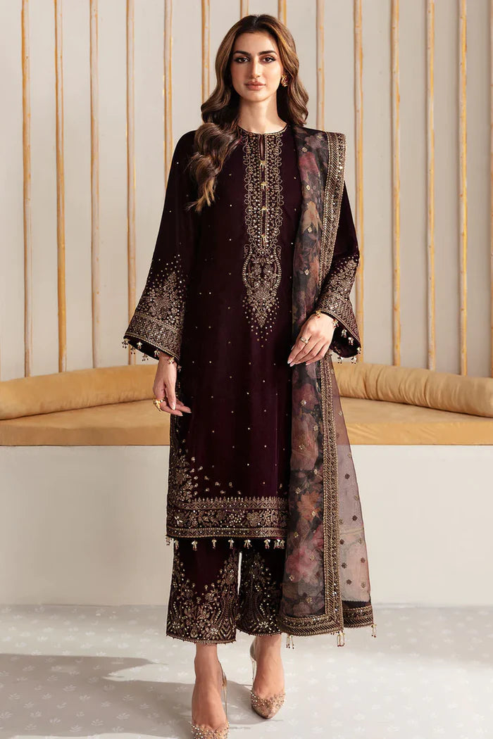 JAZMIN EMBROIDERED VELVET FORMAL 3 PIECES UNSTITCHED