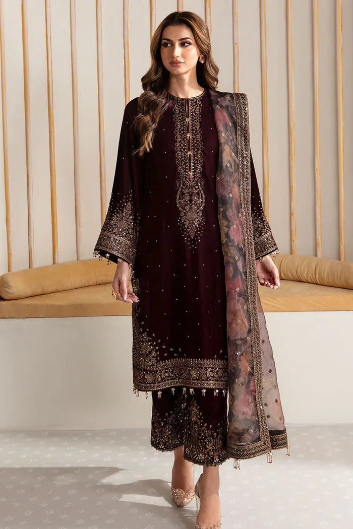 JAZMIN EMBROIDERED VELVET FORMAL 3 PIECES UNSTITCHED