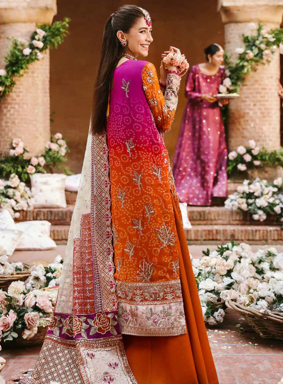 NUREH LUXURY WEDDING EMBROIDERED CHIFFON - 3 PC UNSTITCHED