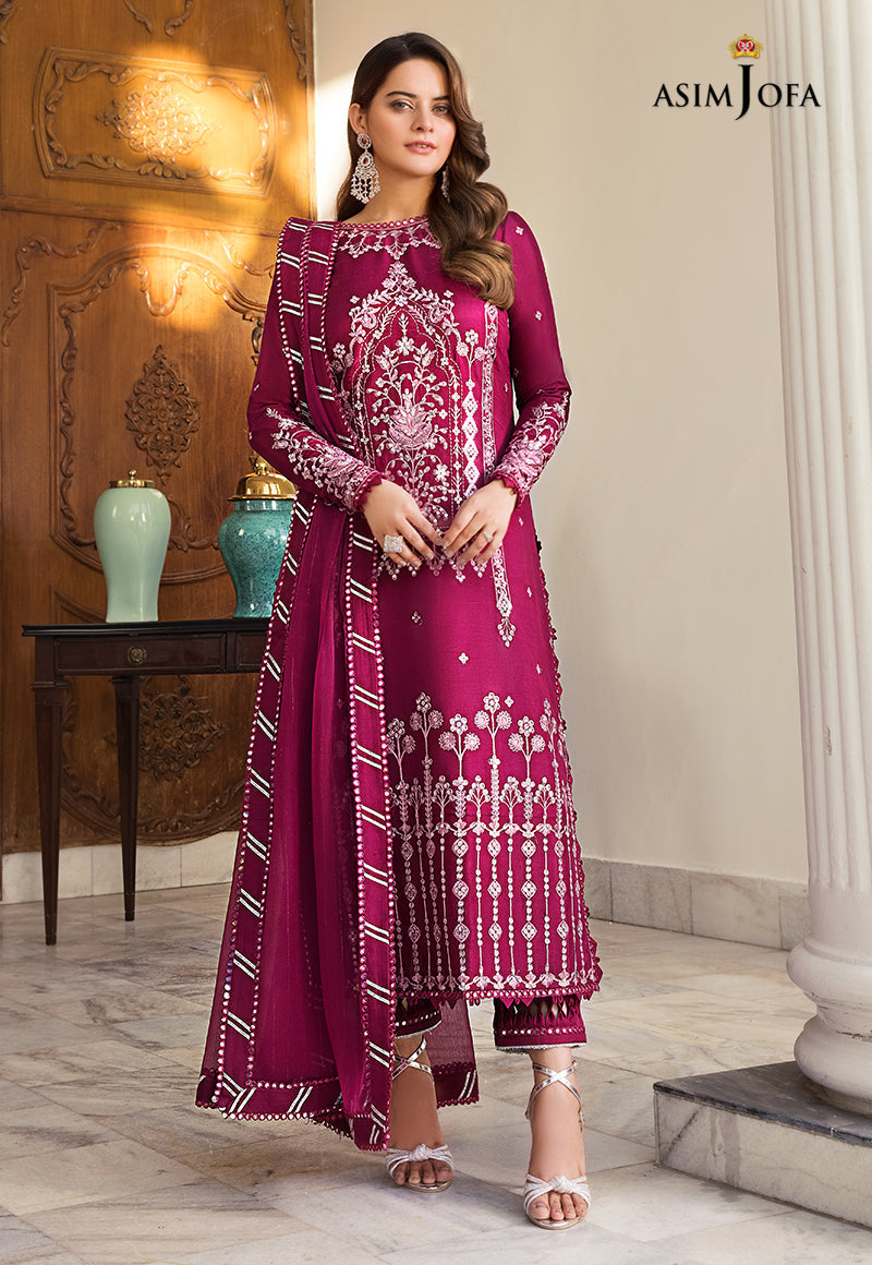 ASIM JOFA EMBROIDERED BAREEZE LAWN - 3 PC UNSTITCHED
