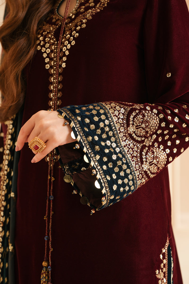 JAZMIN FORMALS EMBROIDERED VELVET - 3 PC UNSTITCHED