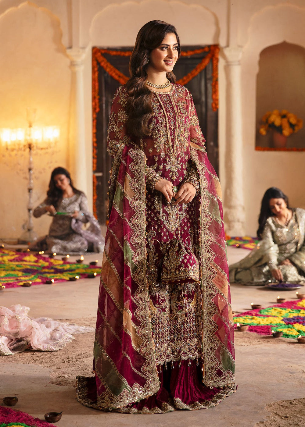 KANWAL MALIK LUXURY EMBROIDERED ORGANZA - 3 PC UNSTITCHED