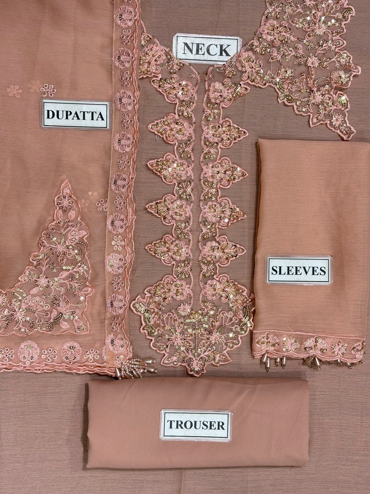 IZNIK EMBROIDERED CHIFFON - 3 PC UNSTITCHED