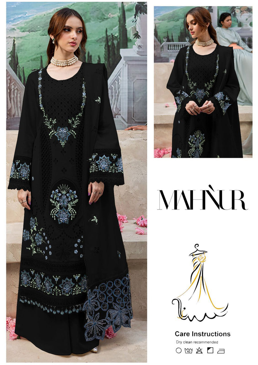 JAZMIN LUXURY EMBROIDERED CHIKANKARI LAWN - 3 PC UNSTITCHED