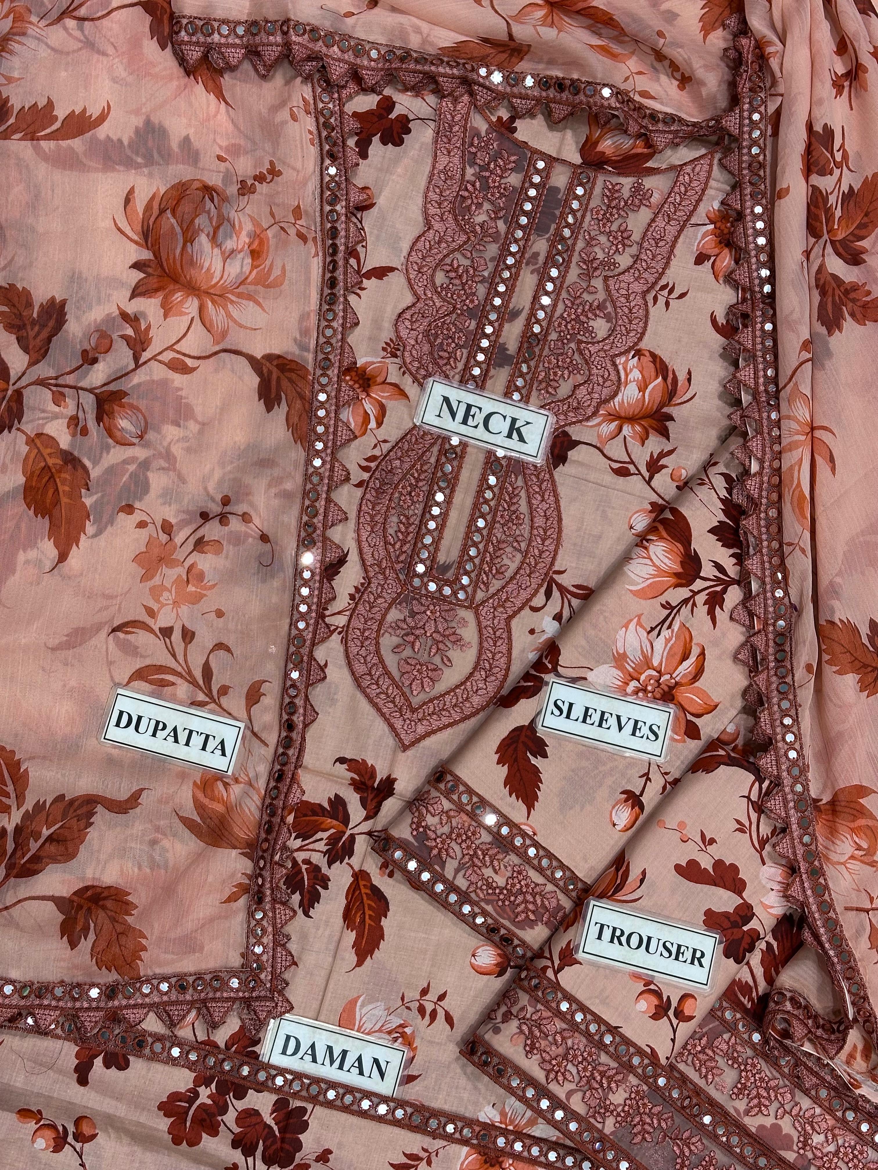 ANEELA’S EMBROIDERED LAWN - 3 PC UNSTITCHED