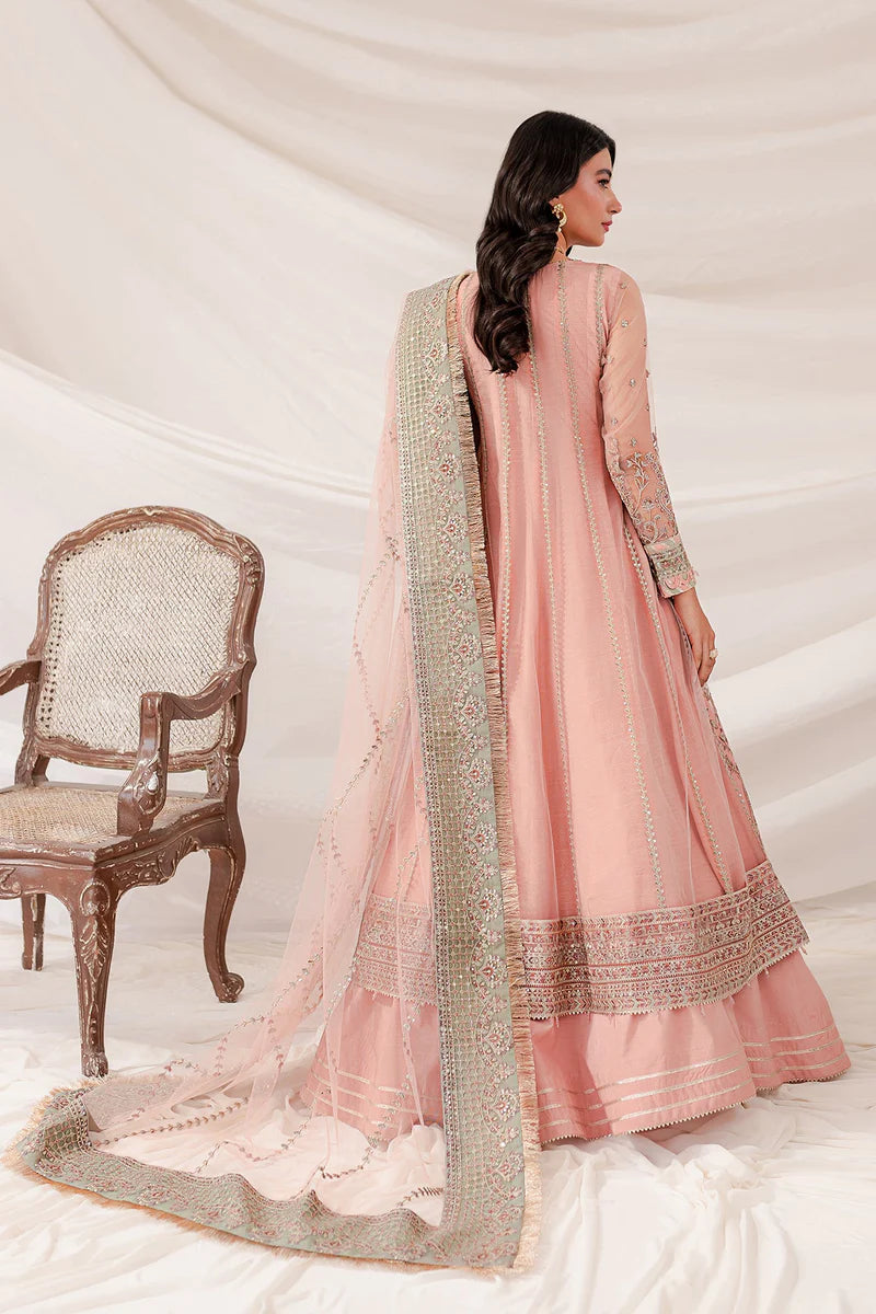 FARASHA LUXURY EMBROIDERED NET FROK - 3 PC UNSTITCHED