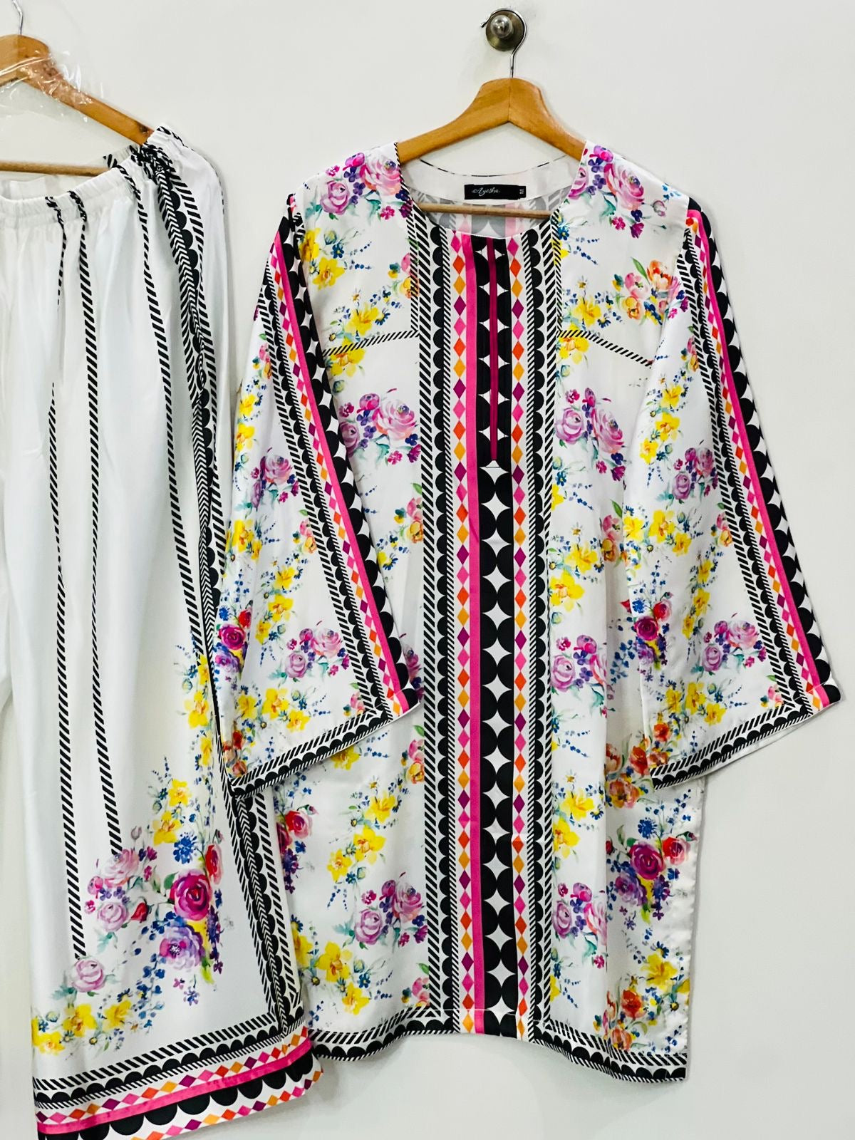 HOORAIN’S PRET DIGITAL PRINTED RAW SILK - 2 PC STITCHED