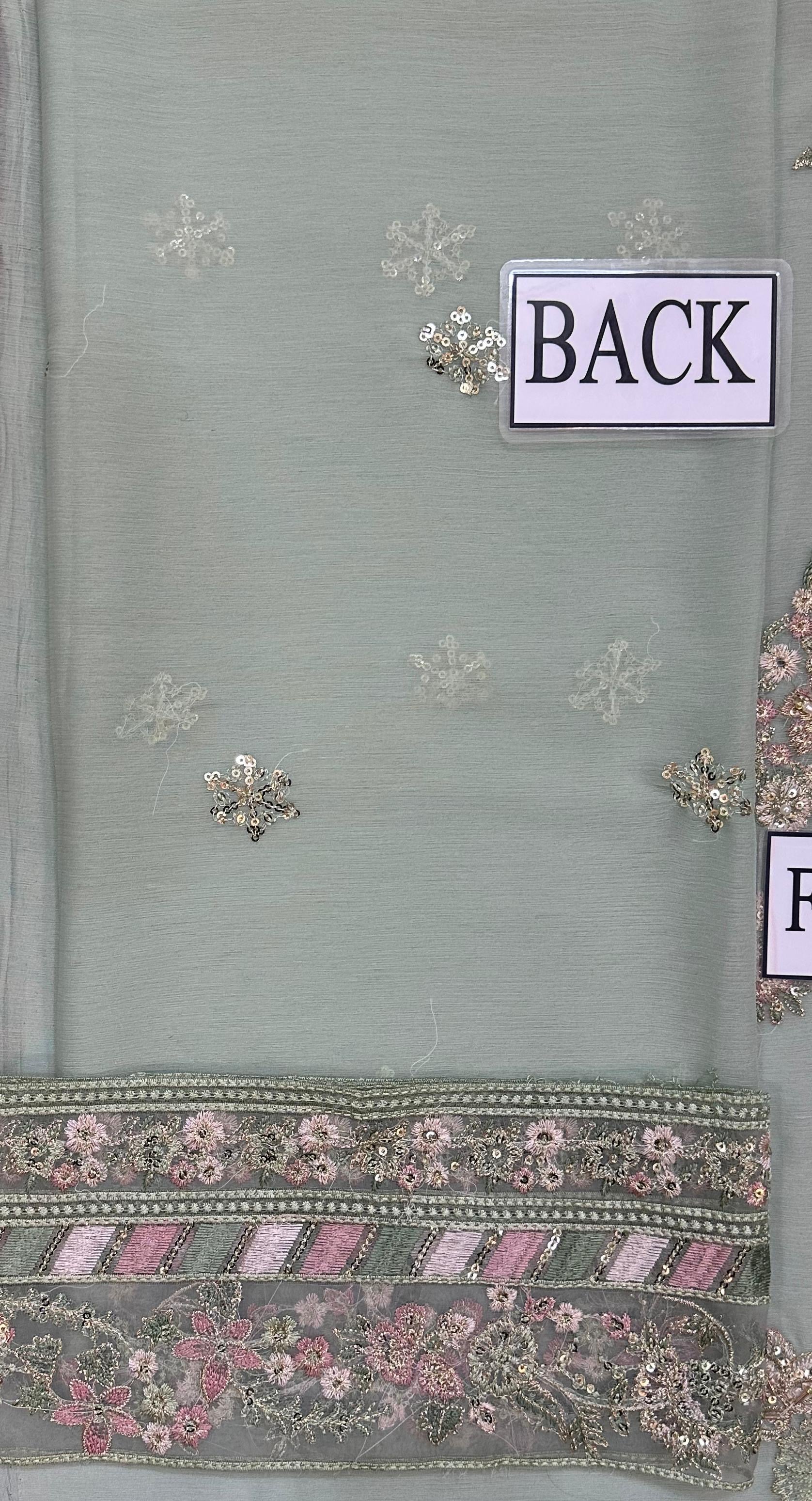 BAROQUE LUXURY EMBROIDERED CHIFFON - 3 PC UNSTITCHED